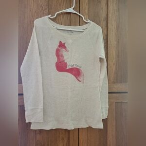 Old Navy Womens Long Sleeve Waffle Knit Shirt.  Size Large